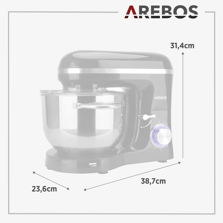 Produktbild Arebos Küchenmaschine (1500 W, 6 l)