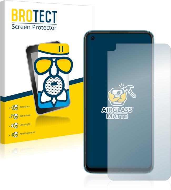 Actual product image BROTECT AirGlass Glass Matte (1 Piece, Oppo A76)