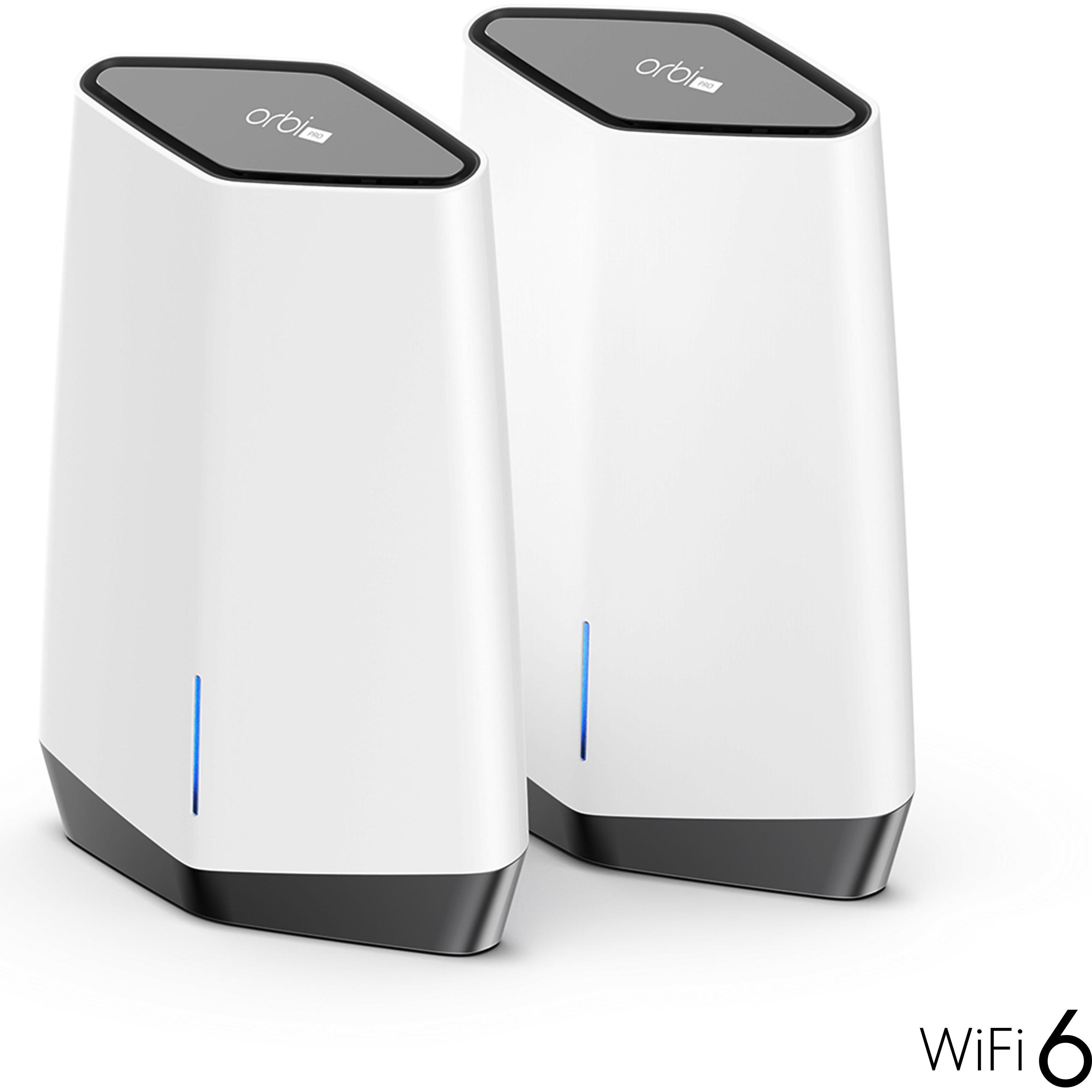 Netgear Orbi Pro WiFi 6 AX6000 Mesh System (SXK80) 2er Set, Router, Weiss