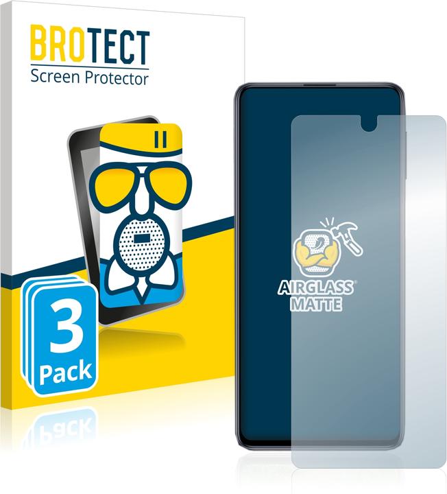 Actual product image BROTECT AirGlass Glass Matte (3 Piece, Samsung Galaxy M31s)