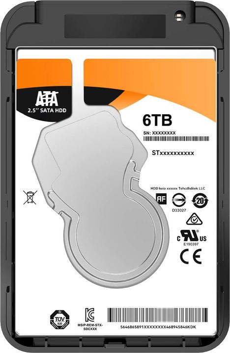 Actual product image Aisens CAJA EXTERNA 2.5 ASE-2521B 9.5MM SATA A USB3.1 GEN1 NEGRA (2.5")