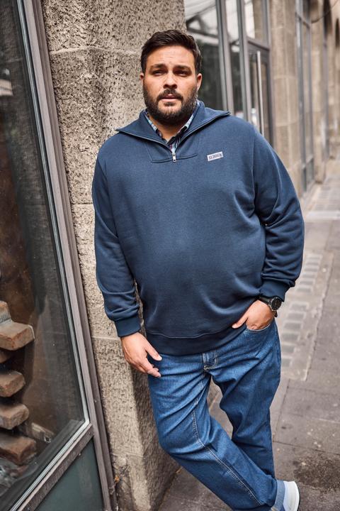 Produktbild Men+ Troyer, Sweat, Brustprint, Zippkragen (5XL)
