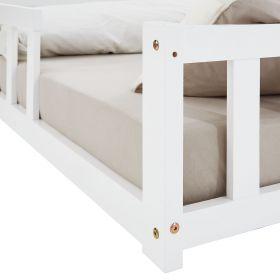 Image du produit Homestyle4u Kinderbett mit Matratze & Lattenrost Rausfallschutz (120 x 200 cm)