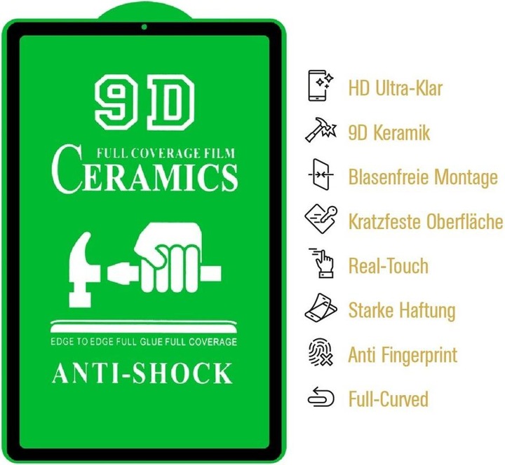 Produktbild Protectorking 3x Ceramic-Glass Full Cover HD Klar (3 Stück, Galaxy Tab S6 Lite)