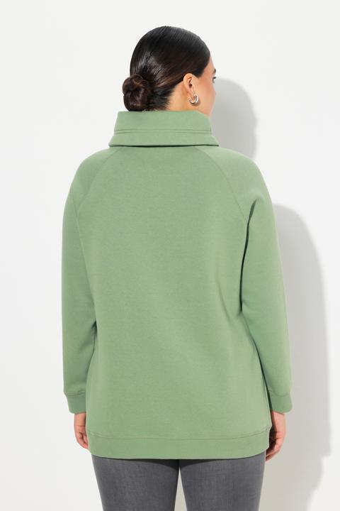 Actual product image Ulla Popken Drawstring Collar Long Sleeve Sweatshirt (42, 44)