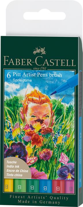 Produktbild Faber-Castell Filzstift Pitt Artist Pen Brush Springtime 6er Set (Springtime, 6 x)