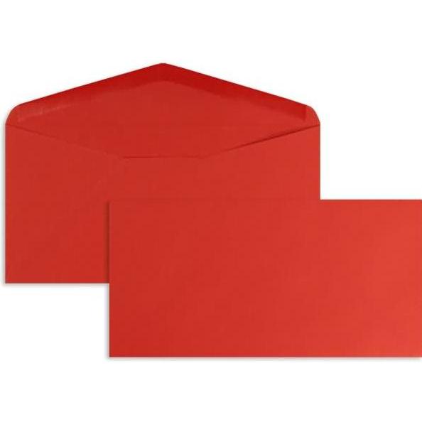 Blanke, Briefumschlag, Briefumschläge DINlang 120g/qm gummiert VE=100 Stück rubin (110 x 220 mm, 100 x)