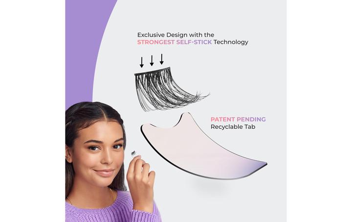 Actual product image KISS Impress Easy Tab False Eyelashes (Artificial eyelashes)