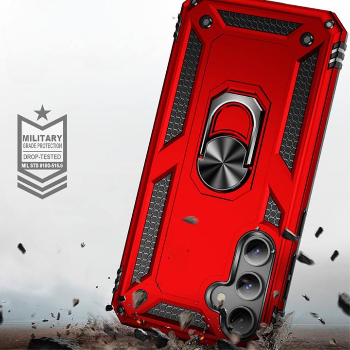 Actual product image Cover-Discount Galaxy S23 FE - Armor Case with kickstand black (Samsung Galaxy S23 FE)