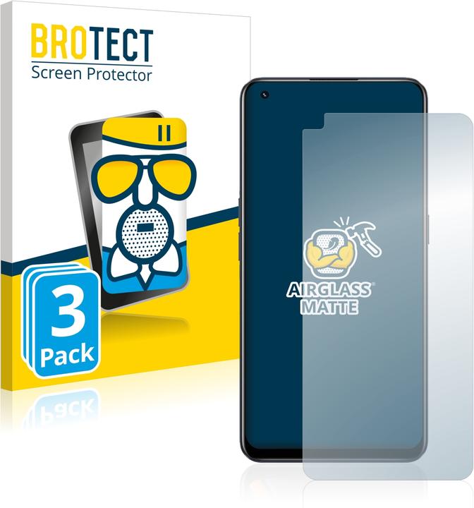 Actual product image BROTECT AirGlass Glass Matte (3 pcs., Realme 9 Pro Plus)
