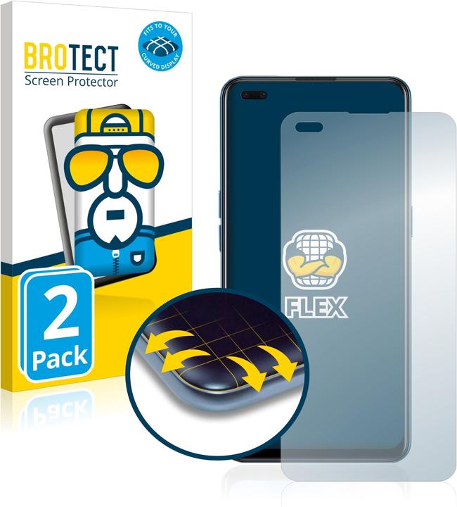 Actual product image BROTECT Full-Cover Protector (2 Piece, Oppo Reno 4 5G)