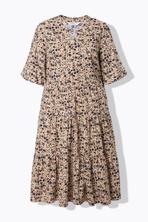 Image du produit Studio Untold Robe midi à volants, imprimé à fleurs, coupe évasée (54)