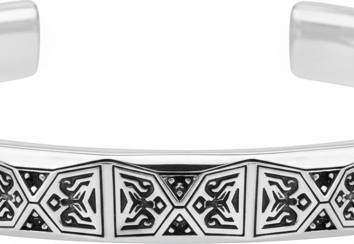 Produktbild Thomas Sabo Armreif Facettiertes Design mit Schwarzen Steinen Silber (19 cm, Geschwärzt, 925 Sterlingsilber)