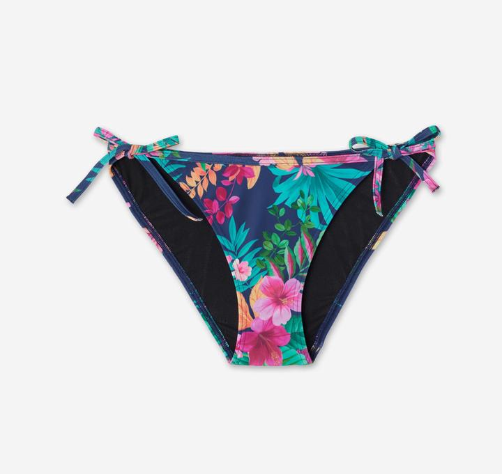 Produktbild Olaian Bikini-Hose Damen seitlich geknotet Sofy Borabora blau