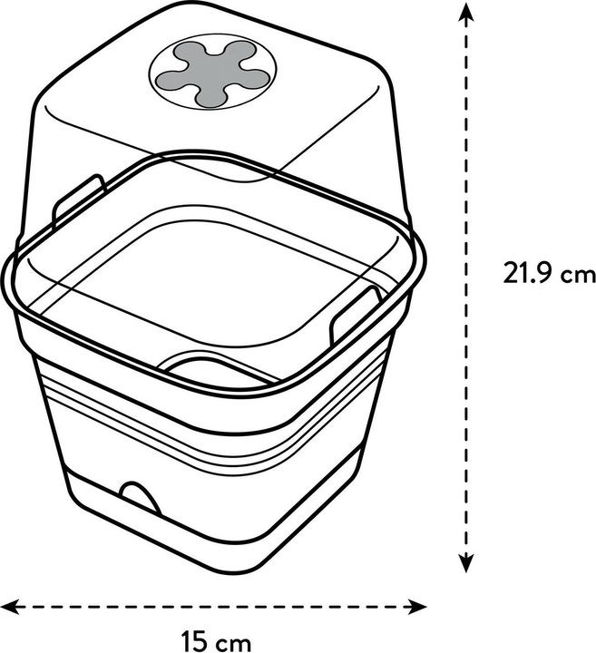 Actual product image Elho Green Basics Grow Pot Square Allin1