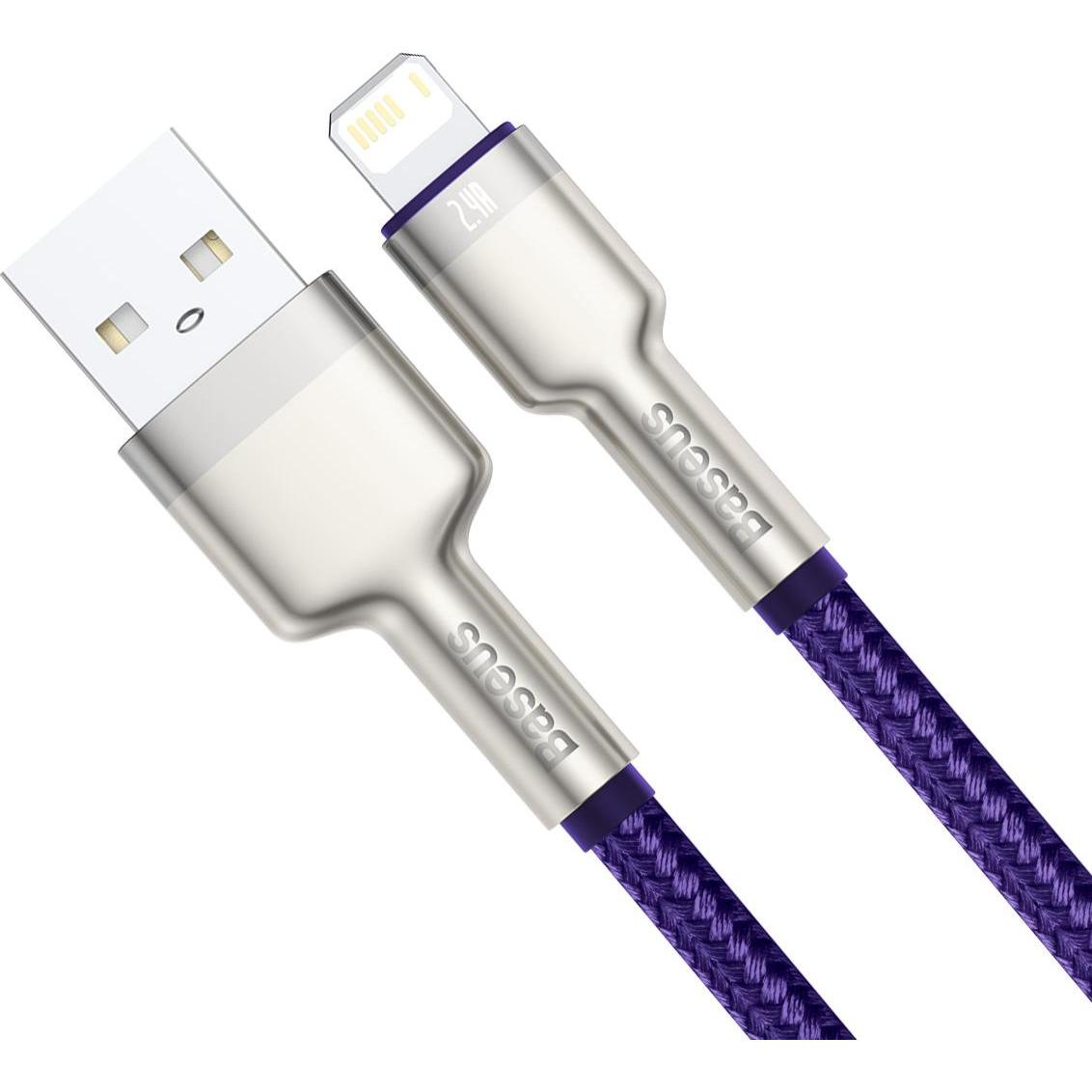 Thumbnail - Baseus USB cable for Lightning Cafule, 2.4A, 2m (purple) (2 m, USB 2.0), USB Kabel