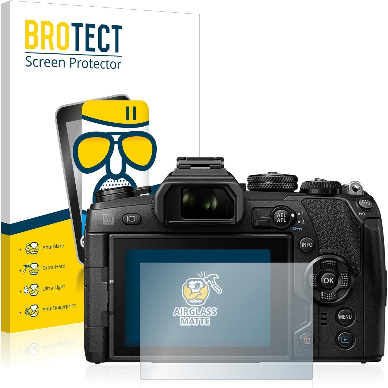 BROTECT AirGlass Panzerglasfolie Matt (Displayschutz, OM-D E-M1 Mark II), Kameraschutz