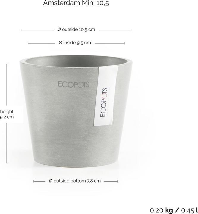 Immagine prodotto Ecopots Amsterdam Mini (10.50 cm)