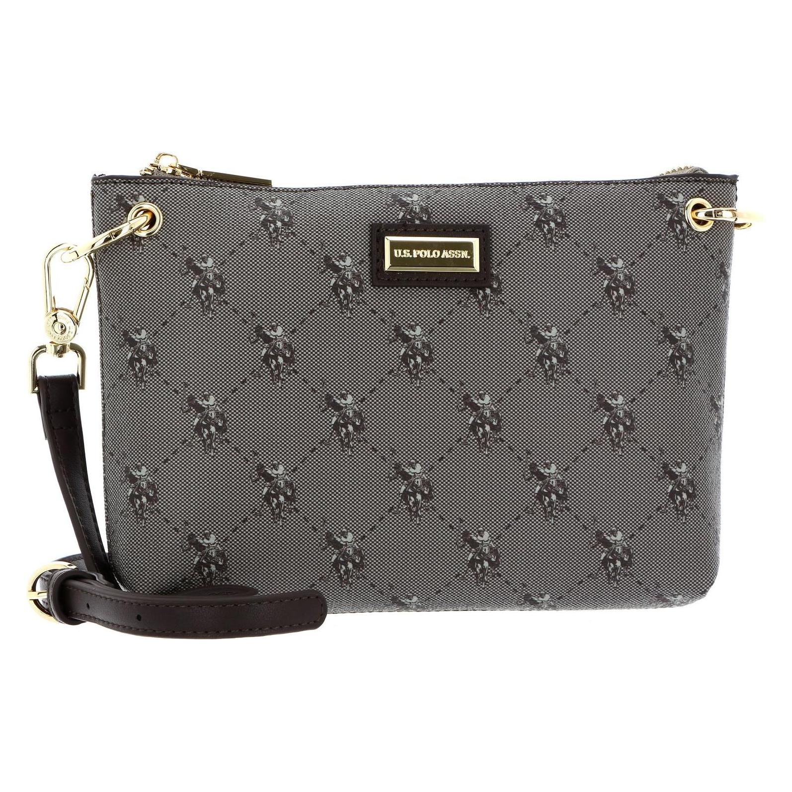 U.S. Polo, Damen, Handtasche, Hampton Flat Crossbody Bag, Braun