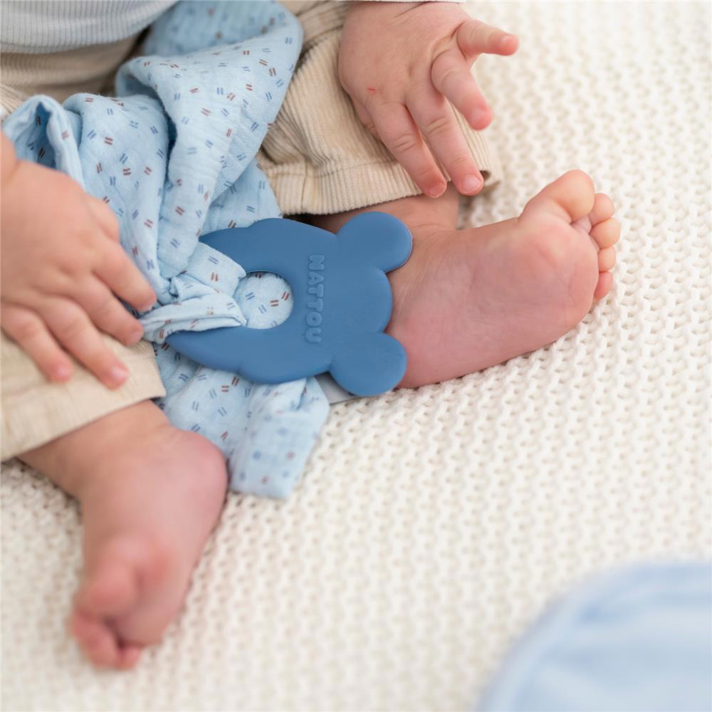 Thumbnail - Nattou, Schmusetuch, Kuscheltuch mit Beissring