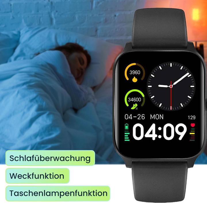 Actual product image Nedis SmartLife watch | LCD | IP68 | Maximum operating time: 14400 min | Android™ / IOS | Black (41 mm)