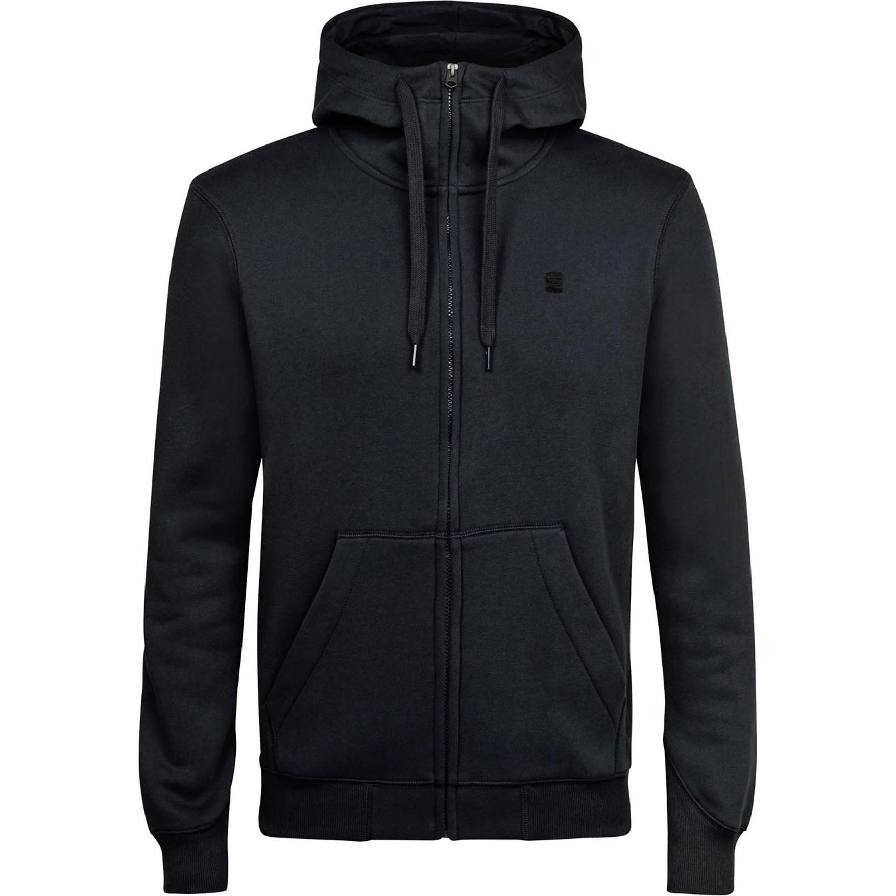 G-Star, Herren, Pullover, Sweatjacke Sportlich Bequem sitzend Premium core hdd zip sw l/s, Schwarz, (L)
