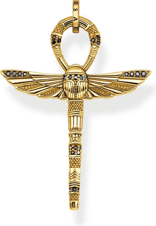 Image du produit Thomas Sabo Pendentif Ankh avec scarabée plaqué or (Or jaune 750 plaqué or, Argent sterling 925)