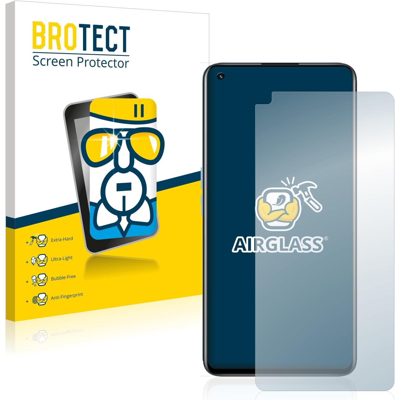 BROTECT AirGlass Panzerglasfolie (1 Stück, Realme GT 2), Smartphone Schutzfolie, Transparent