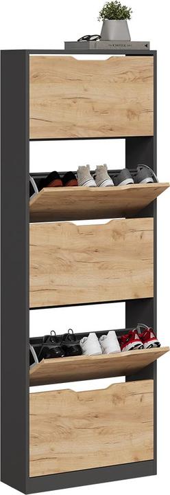 Produktbild Vicco Schuhkipper Luca, Anthrazit/Goldkraft Eiche, 22 x 169 cm mit 5 Fächern