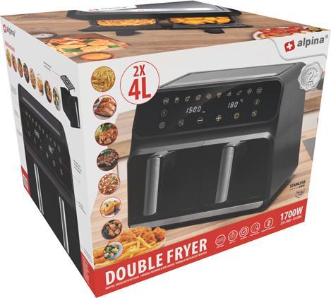 Image du produit alpina Double airfryer 8L 230V 1700W