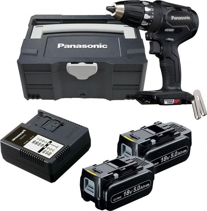 Actual product image Panasonic Cordless drill driver 14.4V/18V incl. 2x18V/5.0Ah and charger in Systainer (Rechargeable battery operated)