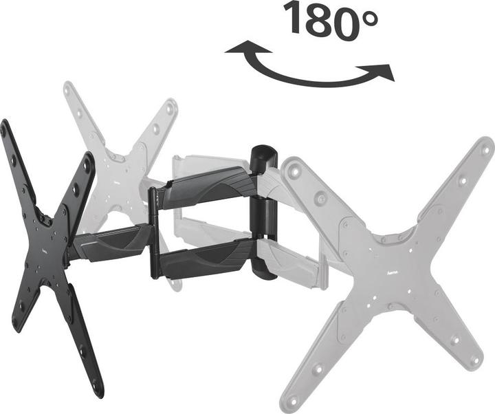 Productafbeelding Hama TV muurbeugel, draaibaar, kantelbaar, uitschuifbaar, 165 cm (65") tot 35 kg (Muur, 65", 35 kg)