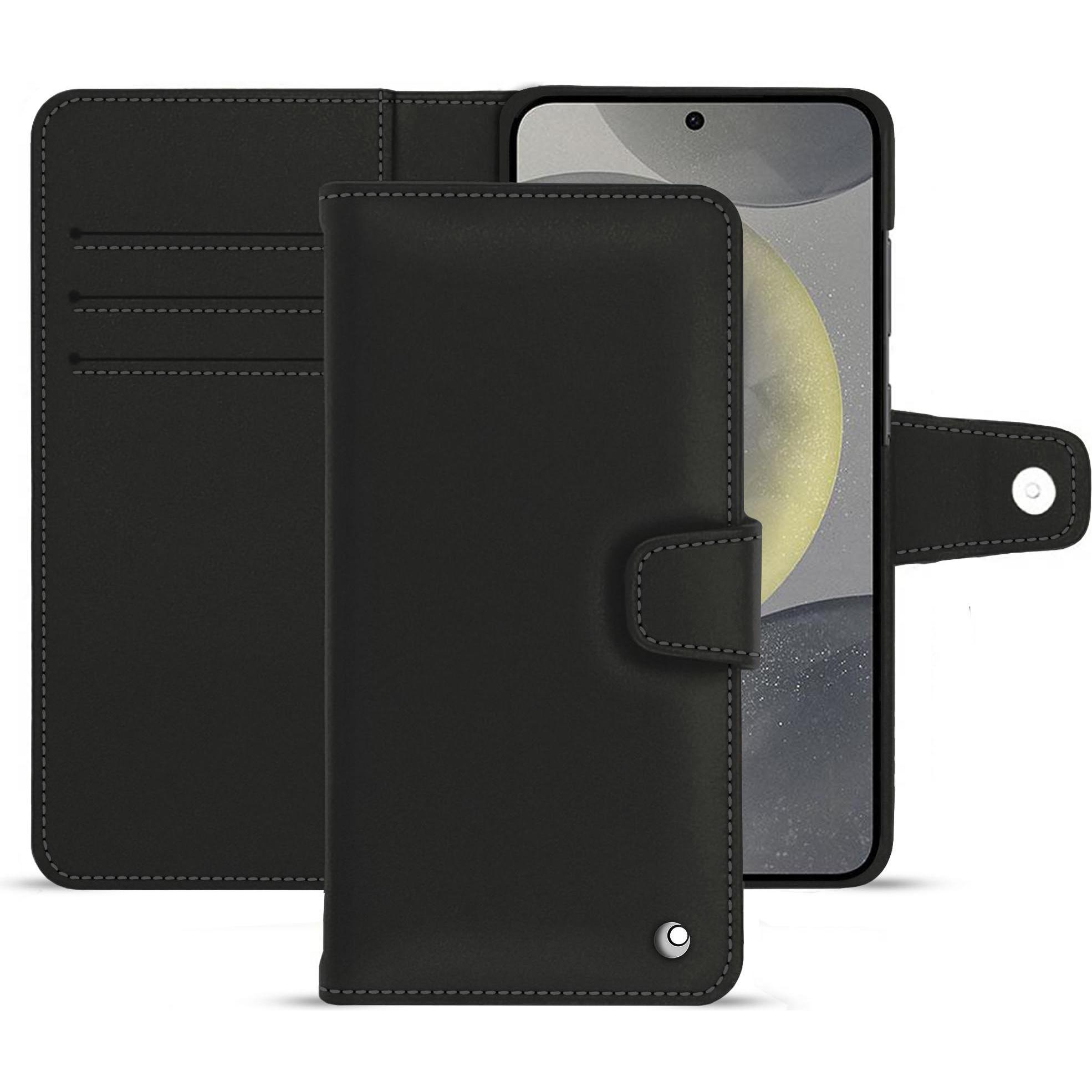 Noreve Lederschutzhülle (Samsung Galaxy S24+), Smartphone Hülle, Schwarz