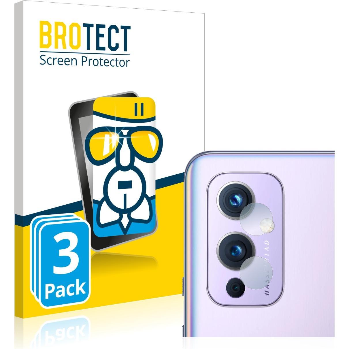 BROTECT AirGlass Panzerglasfolie (3 Stück, OnePlus 9), Smartphone Schutzfolie, Transparent