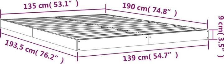 Produktbild vidaXL Bettgestell (180 x 220 cm)