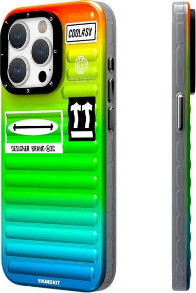 Immagine prodotto Youngkit Coque Valigetta ispirata alle valigie colorate e radianti /arancio (Apple iPhone 15 Pro Max)