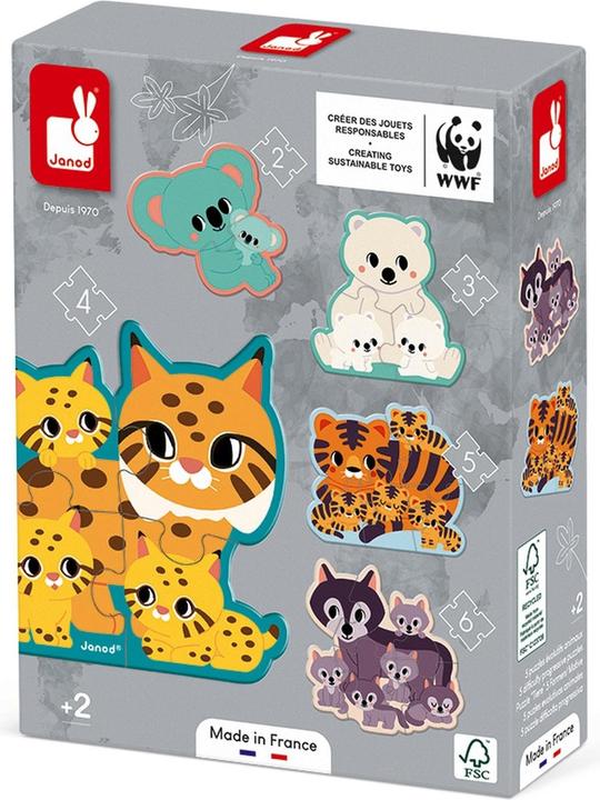Produktbild Janod WWF Puzzle Tiere (20 Teile)