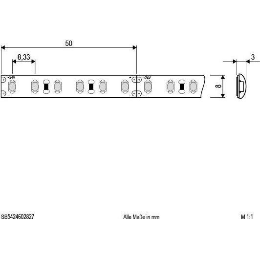 Thumbnail - EVN-Lichttechnik, LED Streifen, Lichttechnik LED-Strip SB5424602827 (Weiss, 500 cm, Indoor)