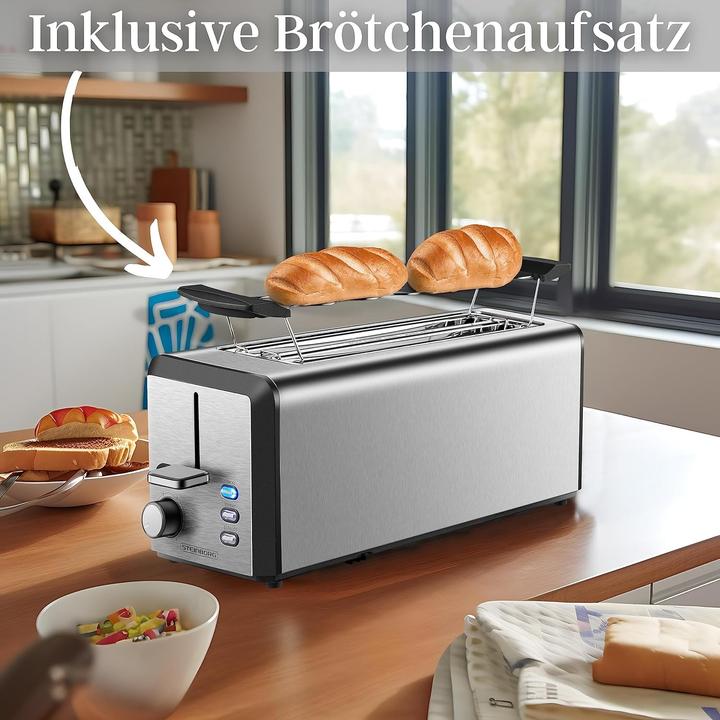 Actual product image Steinborg Langschlitz-Toaster für 4 Scheiben mit LED-Display