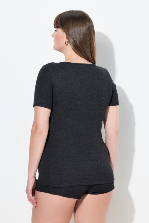 Produktbild Ulla Popken Thermoshirt, Slim, Rundhalsausschnitt, Halbarm (42, 44)