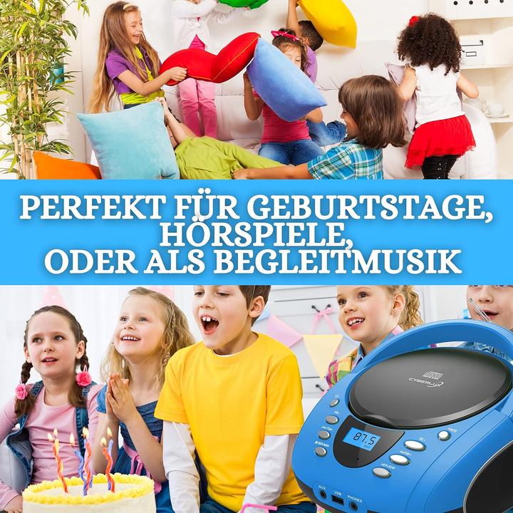 Image du produit Cyberlux Tragbare Boombox mit CD-Player und Bluetooth