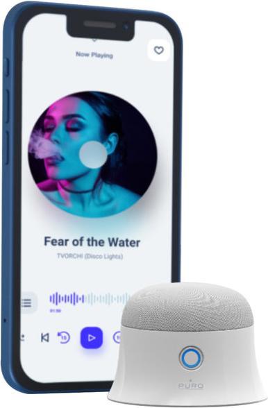 Actual product image Puro Compact Mag Go Speaker Compatible with MagSafe (6 h)