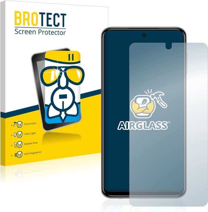 Actual product image BROTECT AirGlass Glass (1 Piece, Xiaomi Redmi Note 9 5G)
