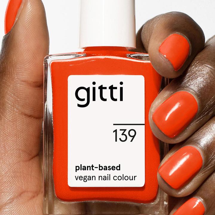 Actual product image Gitti no. 139 Nail Polish Fiery Orange Red (Fiery Orange Red, Colour paint)