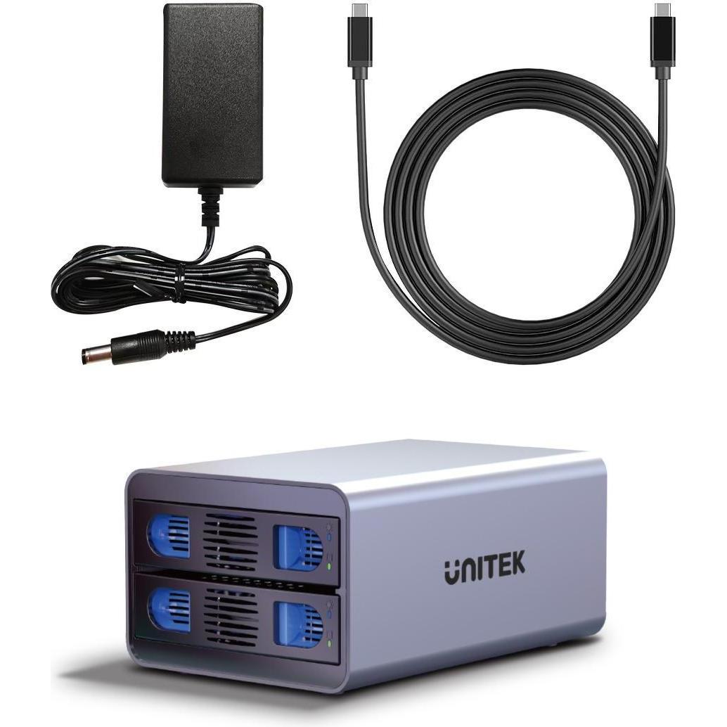 Unitek Contenitore per hard disk SATA 2 5"/3 5" HDD/SSD 40TB (SATA), Case per hard disk, Grigio
