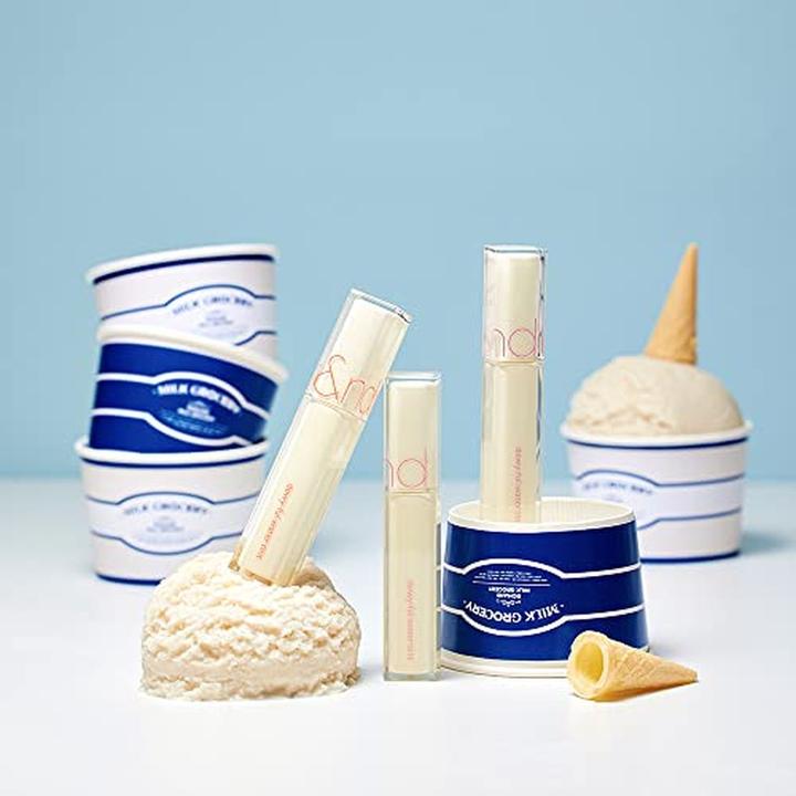 Actual product image Rom&Nd Dewyful Water Tint Lip Gloss 5.3ml 09 Cotton Melba Longlasting Moisturising Natural MLBB (09 Cotton Melba)