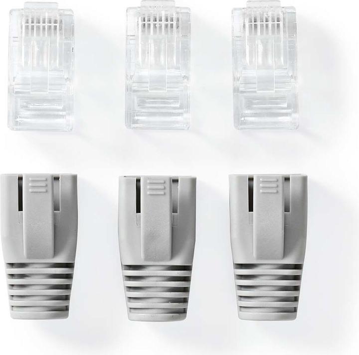 Immagine prodotto Nedis CCBW89360GY Spina RJ45 Pass Through Fixed/Stranded UTP CAT6 Straight Placcato oro 10 pz. (U/UTP, CAT6)