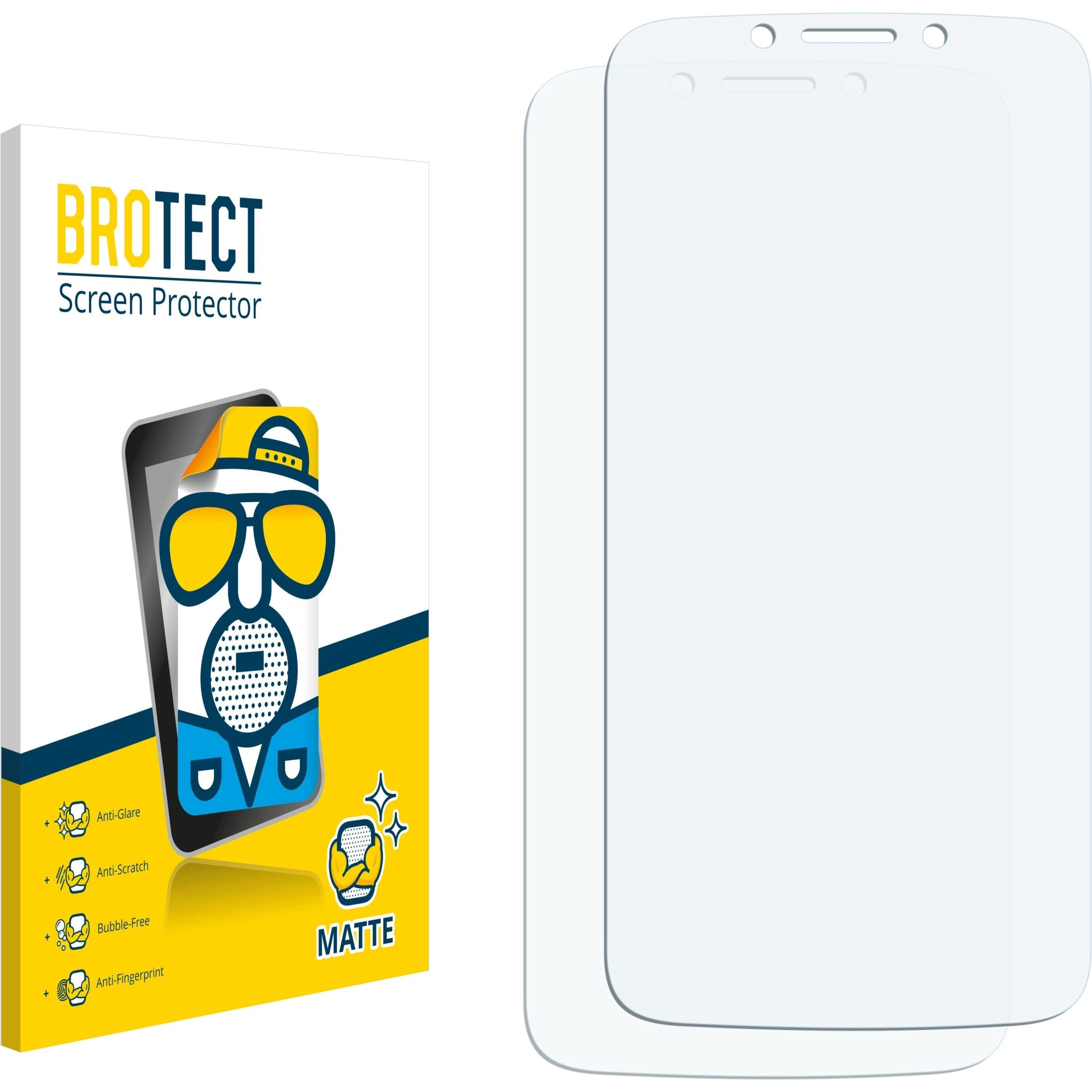 BROTECT Pellicola Opaca (2 Pezzo/i, Motorola Moto E5 Play), Pellicola protettiva smartphone, Grigio