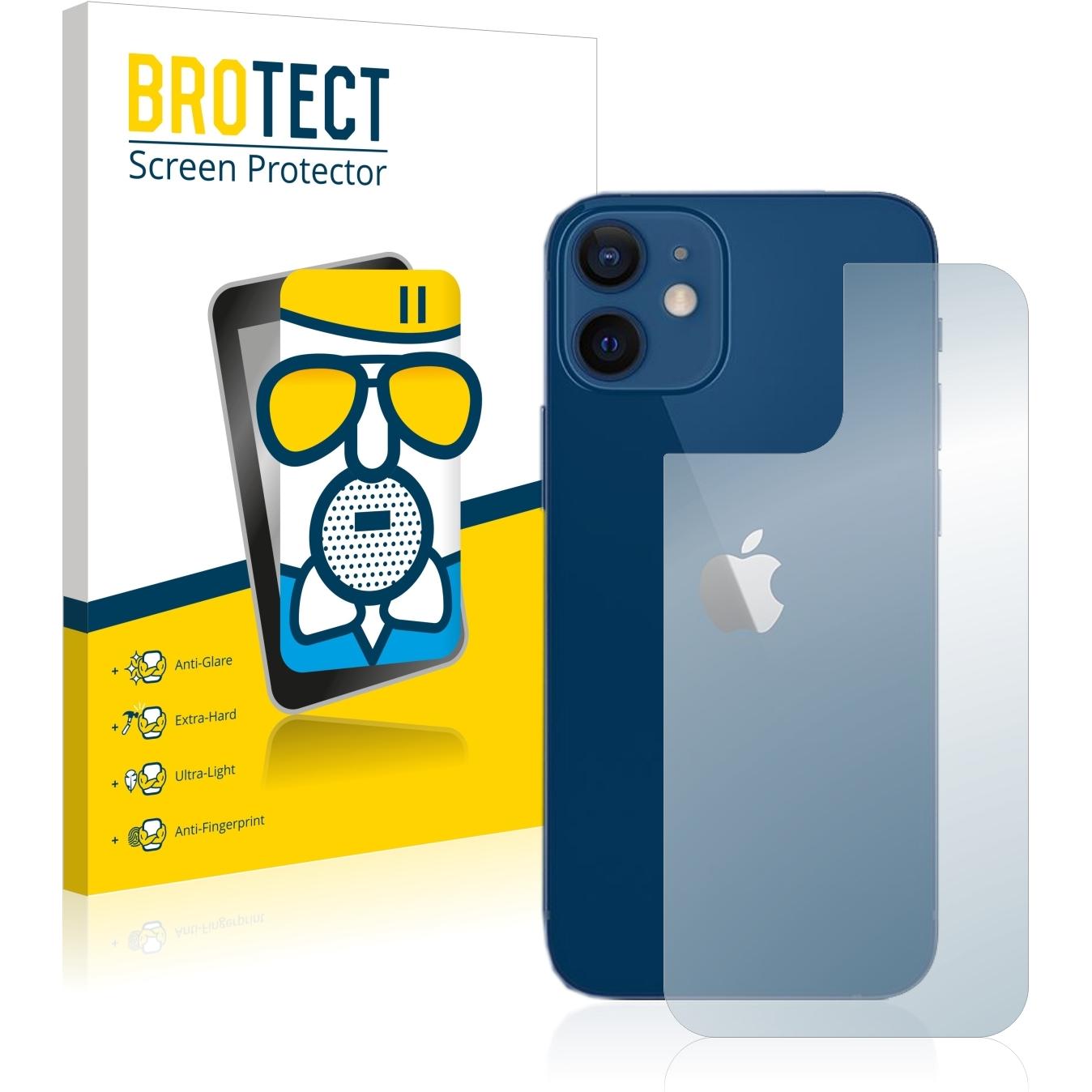 BROTECT AirGlass Panzerglasfolie Matt (1 Stück, Apple iPhone 12), Smartphone Schutzfolie, Grau