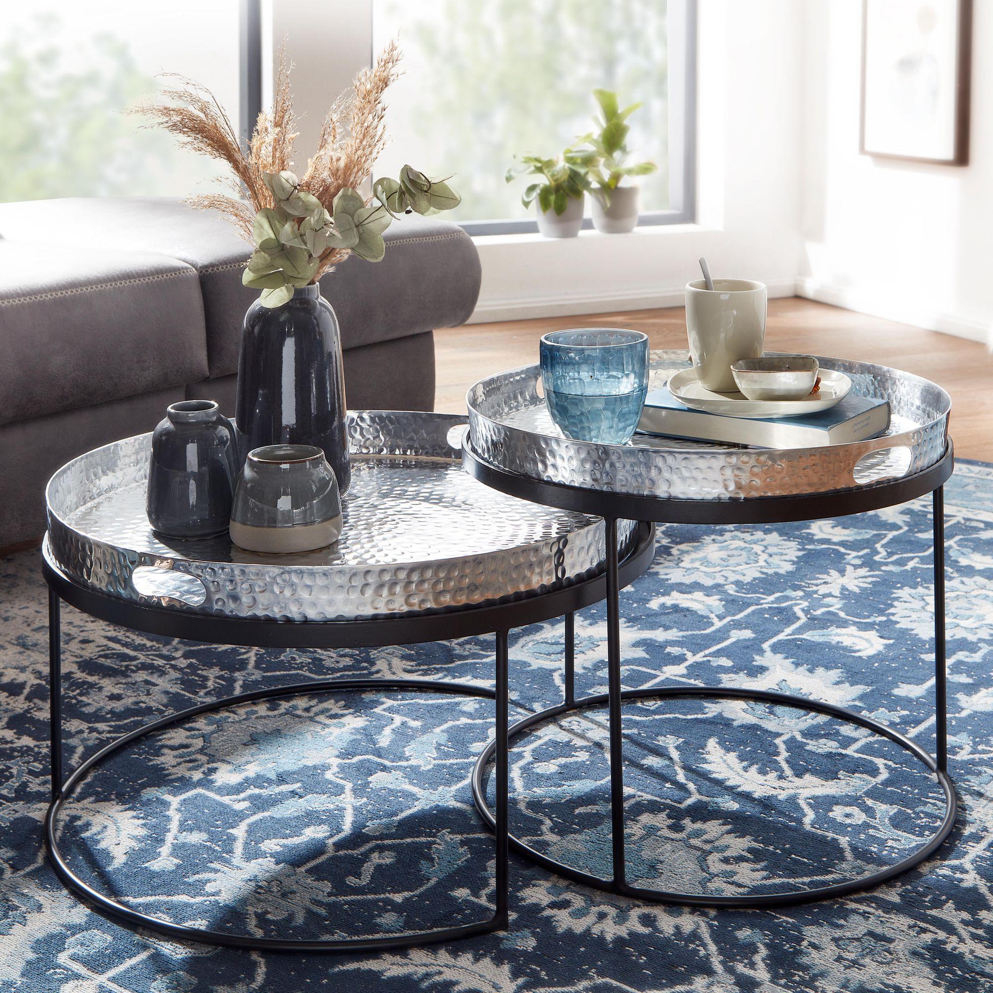 Thumbnail - Wohnling, Couchtisch + Beistelltisch, Ethan (56 x 56 x 33 cm)